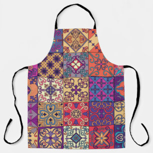 Tablier Motif sans couture avec tuiles portugaises en tala