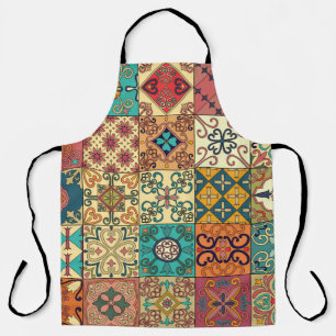 Tablier Motif sans couture avec tuiles portugaises en tala