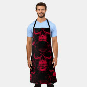 Tablier Motif sans couture avec un sinistre risque humain (Porté)
