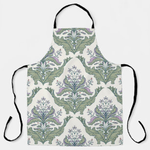 Tablier Motif sans couture classique à damas floral