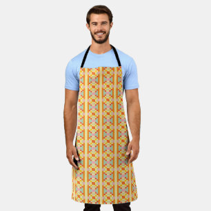 Tablier Motif sans couture d'art pixel géométrique moderne