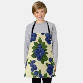Tablier Motif sans couture de bleuet dense (Porté)