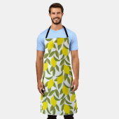 Tablier Motif sans couture de citronnier jaune (Porté)