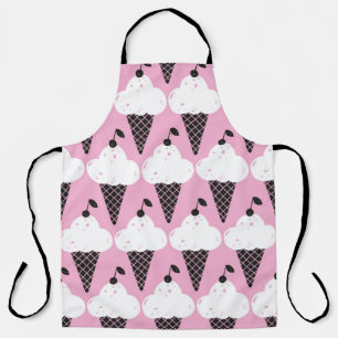 Tablier Motif sans couture de crème glacée dessinée à la m