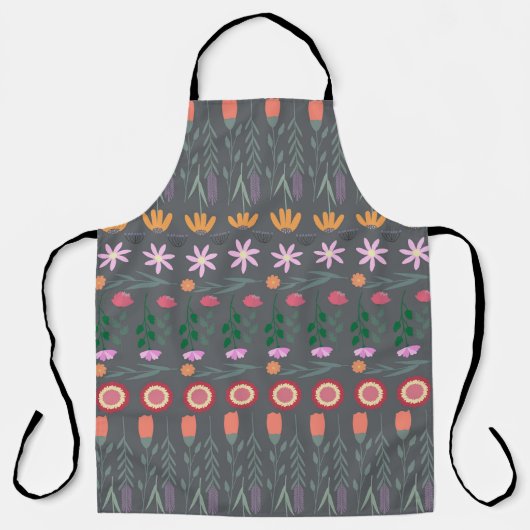 Tablier motif sans couture de fleurs (Recto)