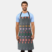Tablier motif sans couture de fleurs (Porté)