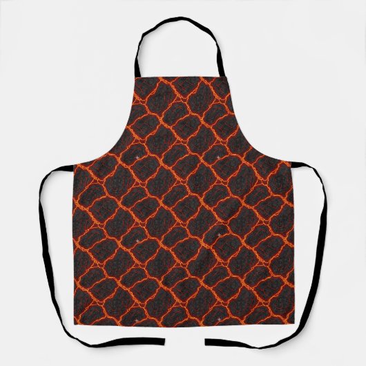 Tablier Motif sans couture de flux de lave (Recto)