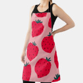 Tablier Motif sans couture de fraise moderne. Big red roun (Insitu)