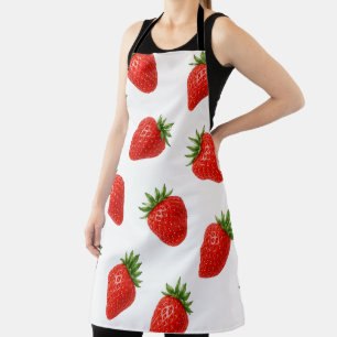 Tablier Motif sans couture de fraises Mignon fruit rouge 