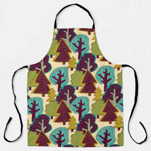 Tablier Motif sans couture de la couleur de la forêt. Pays