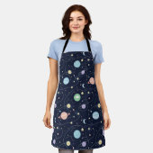 Tablier Motif sans couture de planètes du système solaire (Porté)