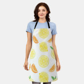 Tablier Motif sans couture de tranches de citrus frais (Porté)