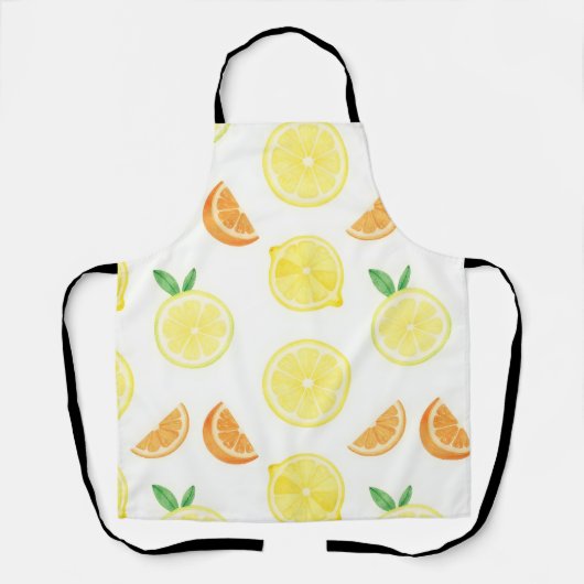 Tablier Motif sans couture de tranches de citrus frais (Recto)