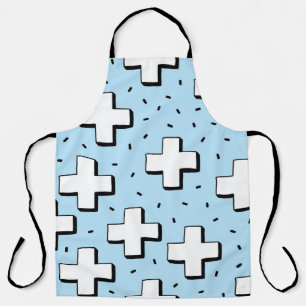 Tablier motif sans couture dessiné à la main avec panneaux