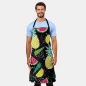 Tablier Motif sans couture dessiné à la main avec pastèque (Porté)