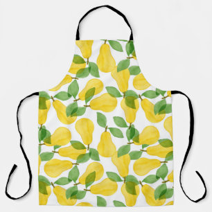 Tablier Motif sans couture en poires avec feuilles