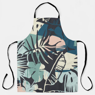 Tablier Motif sans couture exotique avec plantes tropicaux