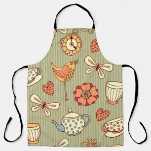 Tablier Motif sans couture "fête du thé d'été"