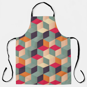 Tablier Motif sans couture géométrique avec carrés colorés