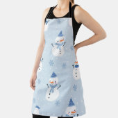 Tablier Motif sans couture Snowman, arrière - plan d'hiver (Insitu)