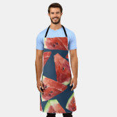 Tablier Motif sans couture. Tranches de pastèque aquarelle (Porté)