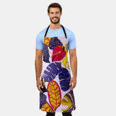 Tablier Motif sans faille créative avec feuilles tropicaux (Porté)