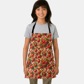 Tablier Motif sans fil En vichy fraise rouge (Insitu)