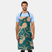 Tablier Motif sans joint avec des animaux sous-marins, cu (Porté)