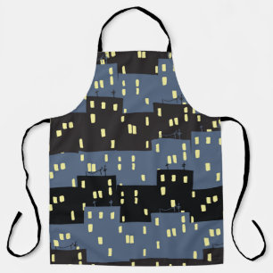 Tablier Motif sans Seanless avec une ville la nuit.