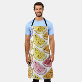 Tablier Motif sans soudure au citron. arrière - plan d'été (Porté)