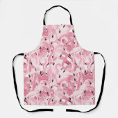 Tablier motif sans soudure avec flamants roses exotiques o (Recto)