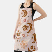 Tablier motif sans soudure avec oeil céleste, lune, soleil (Insitu)