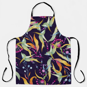 Tablier motif sans soudure composée de différents plantes,