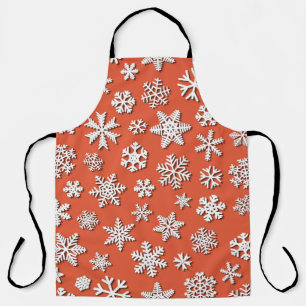 Tablier Motif sans soudure de Noël de flocons de neige ave