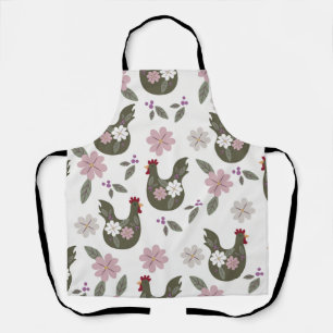 Tablier Motif sans soudure de Pâques avec poulet.