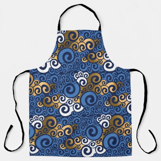 Tablier motif sans soudure d'eau de mer Abstraite (Recto)