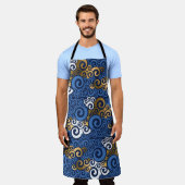 Tablier motif sans soudure d'eau de mer Abstraite (Porté)