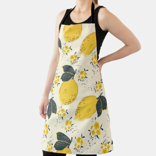 Tablier Motif sans soudure en agrumes avec citron jaune co (Insitu)