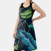 Tablier Motif sans soudure feuille avec li polygonal abstr (Insitu)