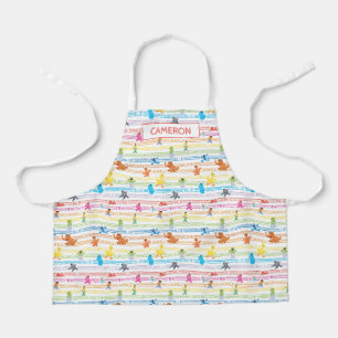 Tablier Motif Sesame Pals couleur arc-en-ciel