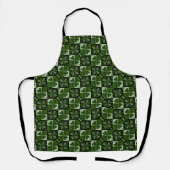 Tablier Motif shamrock Checkerboard (Recto)