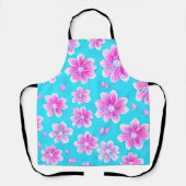 Tablier Motif simple bleu et rose (Recto)