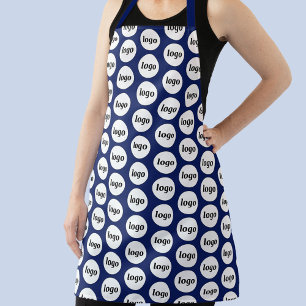 Tablier Motif simple logo promo Marine bleu