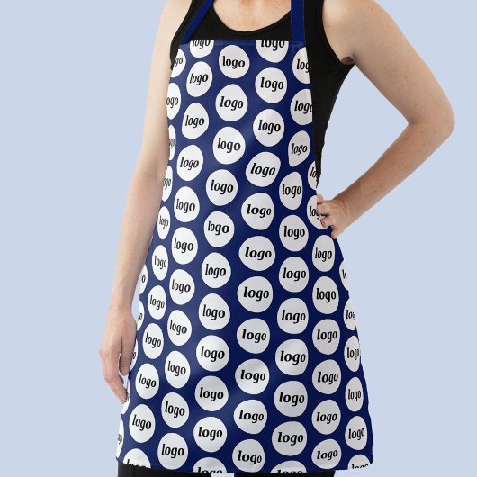 Tablier Motif simple logo promo Marine bleu