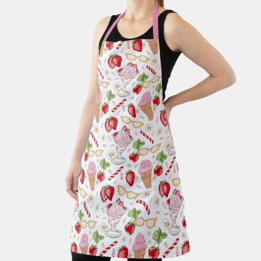 Tablier Motif Sundae fraise (Insitu)