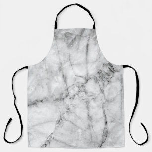 Tablier Motif sur la texture du sol en marbre blanc et dos