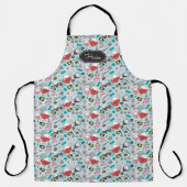 Tablier Motif sushi bleu mou (Recto)