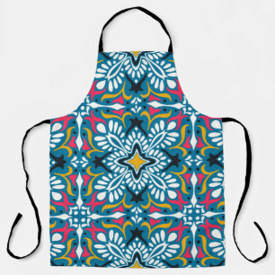 Tablier Motif Talavera. Un patchwork indien. Azulejos port
