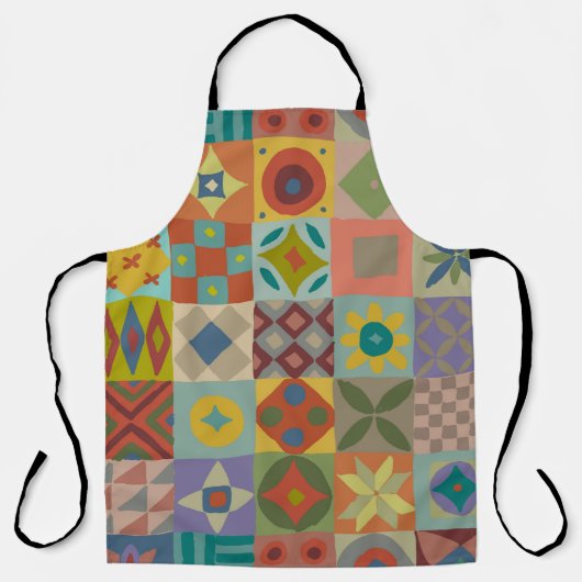 Tablier Motif Talavera. Un patchwork indien. Nom turc (Recto)