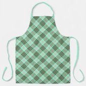 Tablier Motif Tartan Mackay Bleu (Recto)